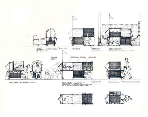 Homeless Vehicle, Krzysztof Wodiczko, 1988-89