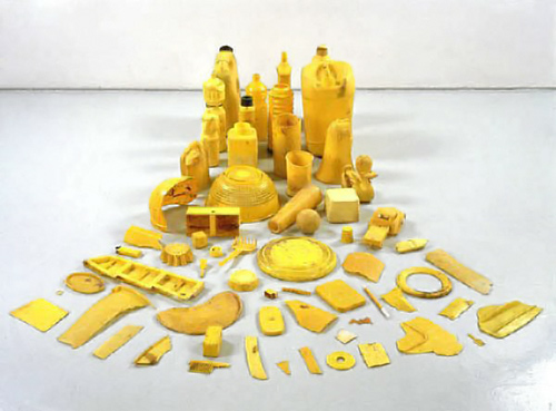 Yellow Axe, Tony Cragg, installation, 1981