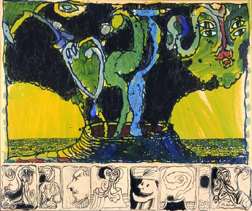 Volcan ensorcelé, Pierre Alechinsky, 1974