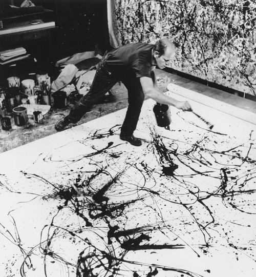 Jackson Pollock au travail, une photographie de Hans Namuth, 1950