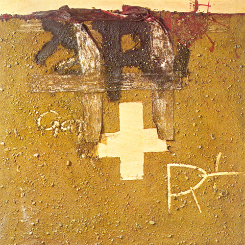 Cruz y tierra, Antoni Tàpies, 1975