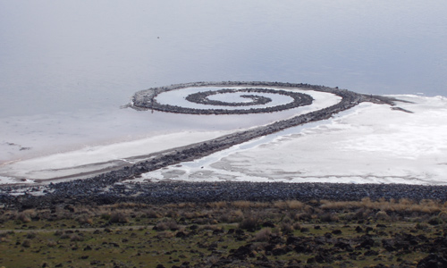 Spiral Jetty, R Smithson, photo prise en 2005