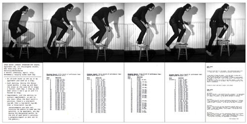 Step Piece, Acconci, 1970