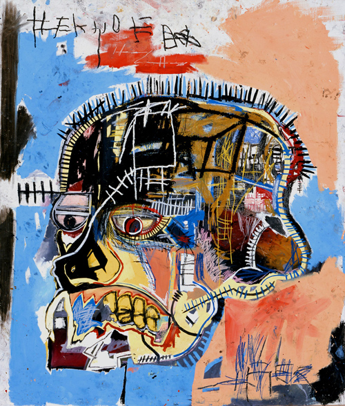Untitled (Skull), Jean-Michel Basquiat, acrylique et crayon sur toile, 207x175,9 cm, 1981