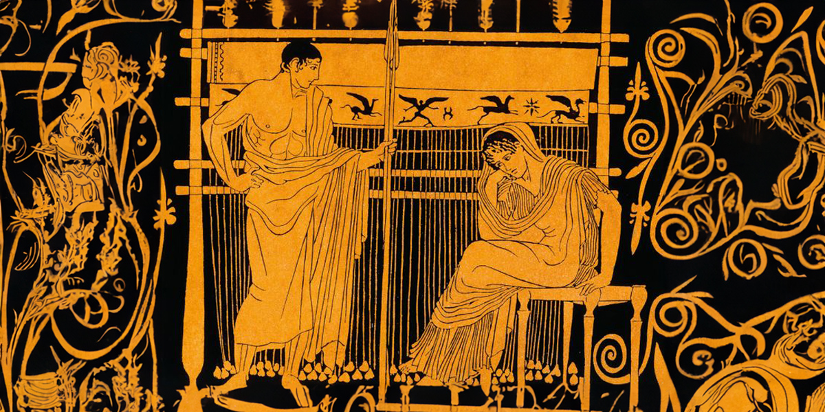 Skyphos attique à figures rouges